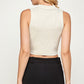 Riley Collared Knit Crop Top - Munroes