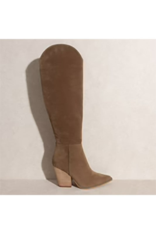 Skyhigh Thigh Suede Brown Boots - Munroes