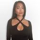 Black Criss Cross Sweater Top - Munroes