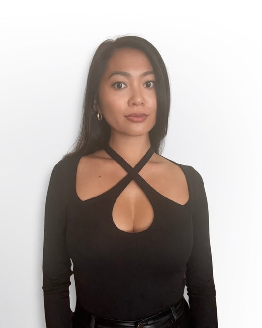 Black Criss Cross Sweater Top - Munroes
